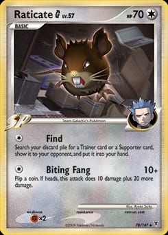 Supreme Victors Raticate G #78 card