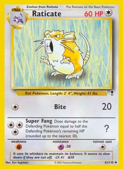 Legendary Collection Raticate #61 card