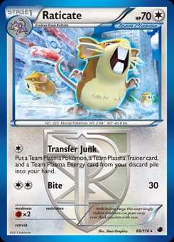 Plasma Freeze Raticate #88 card