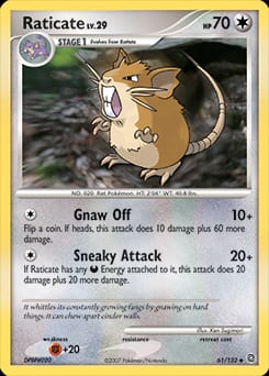 Secret Wonders Raticate #61 card