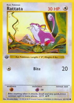 Base Rattata #61 card