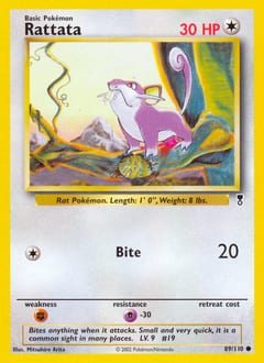 Legendary Collection Rattata #89 card