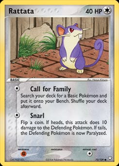 Team Rocket Returns Rattata #72 card