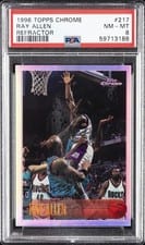 1996 Topps Chrome Ray Allen #217 card