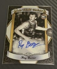 2023-24 Topps Chrome NBL All-Time Greats Autographs Refractor Ray Borner #ATG-RB card