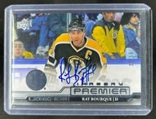 2022-23 Upper Deck Premier Premier Dynamic Imagery Autograph Stars Ray Bourque #PDLS-RB card