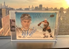 2023-24 Upper Deck Clear Cut Clearly Revered Autos Ray Bourque #CR-RB card