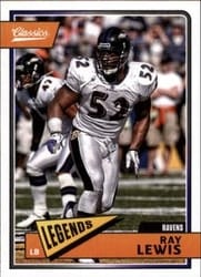 2018 Panini Classics Base Set Ray Lewis #106 card