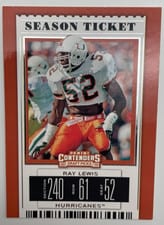 2019 Panini Contenders Draft Picks Ray Lewis #84 card