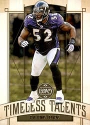 2019 Panini Legacy Timeless Talents Ray Lewis #TT-RL card