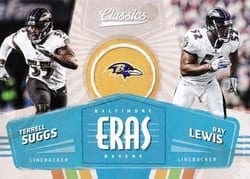 2018 Panini Classics Eras Ray Lewis / Terrell Suggs #14 card