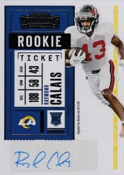 2020 Panini Contenders Base Set Raymond Calais #219 card
