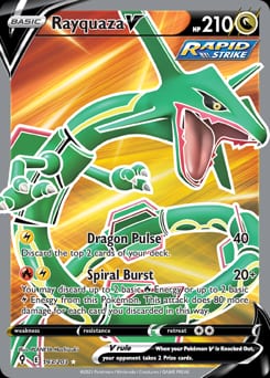 Evolving Skies Rayquaza V #193 card
