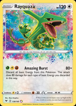 Vivid Voltage Rayquaza #138 card