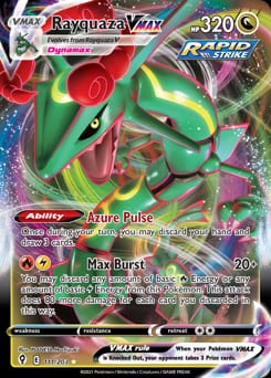 Evolving Skies Rayquaza VMAX #111 card