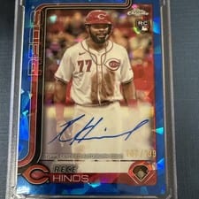 2025 Topps Chrome Sapphire Rookie Autographs Sapphire Rece Hinds #RA-RH card