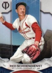 2019 Topps Tribute Base Set Red Schoendienst #43 card
