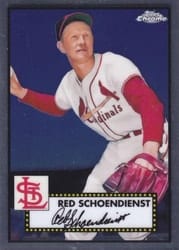 2021 Topps Chrome Platinum Anniversary Base Set Red Schoendienst #669 card