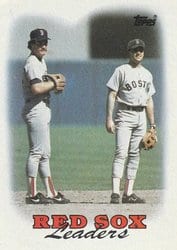 1988 Topps Base Set Red Sox Leaders #21 card