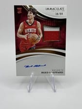 2024-25 Panini Immaculate Reed Sheppard Rookie Patch Auto /99 #123 card