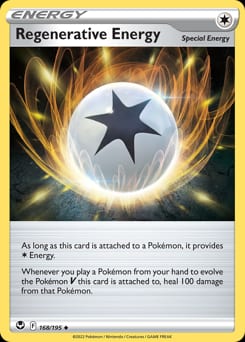 Silver Tempest Regenerative Energy #168 card