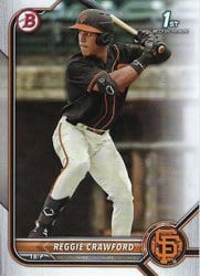 2022 Bowman Draft Base Set Reggie Crawford #BD-33 card