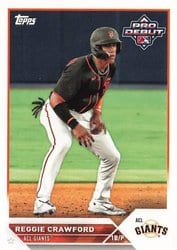 2023 Topps Pro Debut Base Set Reggie Crawford #PD-200 card