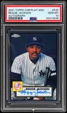 2021 Topps Chrome Platinum Anniversary Autographs Reggie Jackson #PA-RJK card