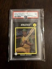 2022 Topps Heritage 1973 Topps Venezuela Stamps Reggie Jackson #34 card