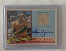 2025 Topps Heritage Flashbacks Autographed Relic Reggie Jackson #FAR-RJ card