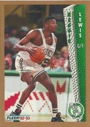 1992-93 Fleer Base Set Reggie Lewis #16 card