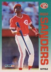 1992 Fleer Base Set Reggie Sanders #421 card