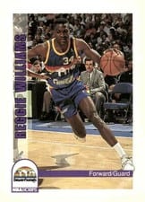1992-93 Hoops Base Set Reggie Williams #61 card