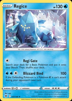 2022 Astral Radiance Regice #37 card