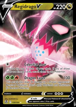2022 Silver Tempest Regidrago V #135 card