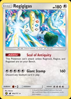 2017 Crimson Invasion Regigigas #84a card