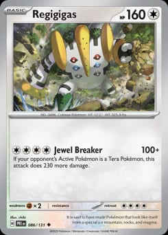 Prismatic Evolutions Regigigas #86 card