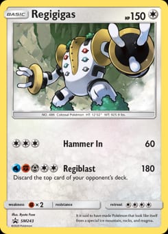 SM Black Star Promos Regigigas #SM243 card