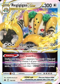 Crown Zenith Regigigas VSTAR #114 card