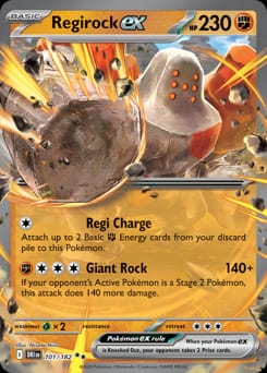 2025 Destined Rivals Regirock ex #101 card