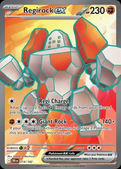 2025 Destined Rivals Regirock ex #214 card