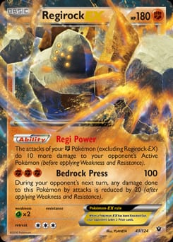 Fates Collide Regirock-EX #43 card