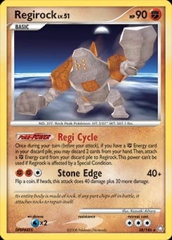 2008 Legends Awakened Regirock #38 card