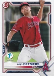 2021 Bowman 1st Edition Base Set Reid Detmers #BP-26 card