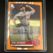 2023 Topps Big League Electric Orange Autographs Reid Detmers #24 card