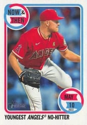 2023 Topps Heritage Now and Then Reid Detmers #NT-5 card