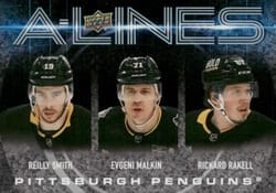 2024-25 Upper Deck A-Lines Reilly Smith / Evgeni Malkin / Rickard Rakell #AL-23 card