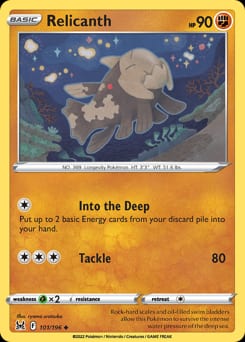 Lost Origin Relicanth #101 card