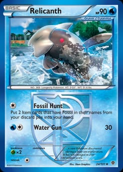 Plasma Blast Relicanth #24 card