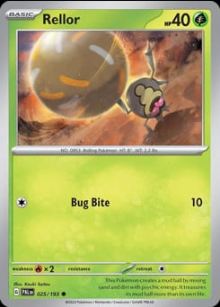 Paldea Evolved Rellor #25 card